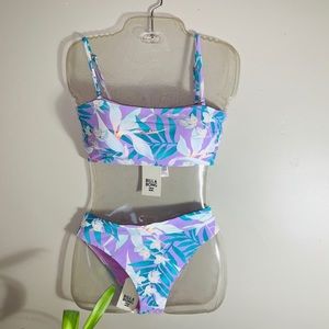 Billabong floral high leg bikini with tags